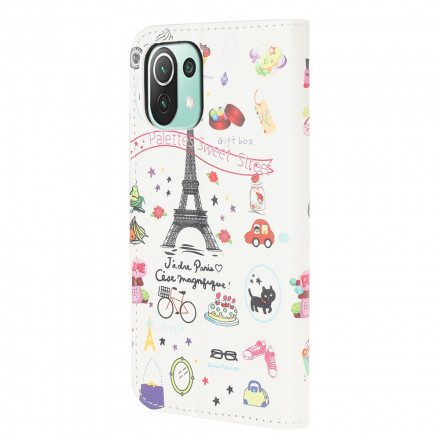 Folio-fodral För Xiaomi Mi 11 Lite 5G NE / Mi 11 Lite 4G / 5G Jag Älskar Paris