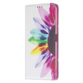Folio-fodral För Xiaomi Mi 11 Lite 5G NE / Mi 11 Lite 4G / 5G Läderfodral Akvarellblomma