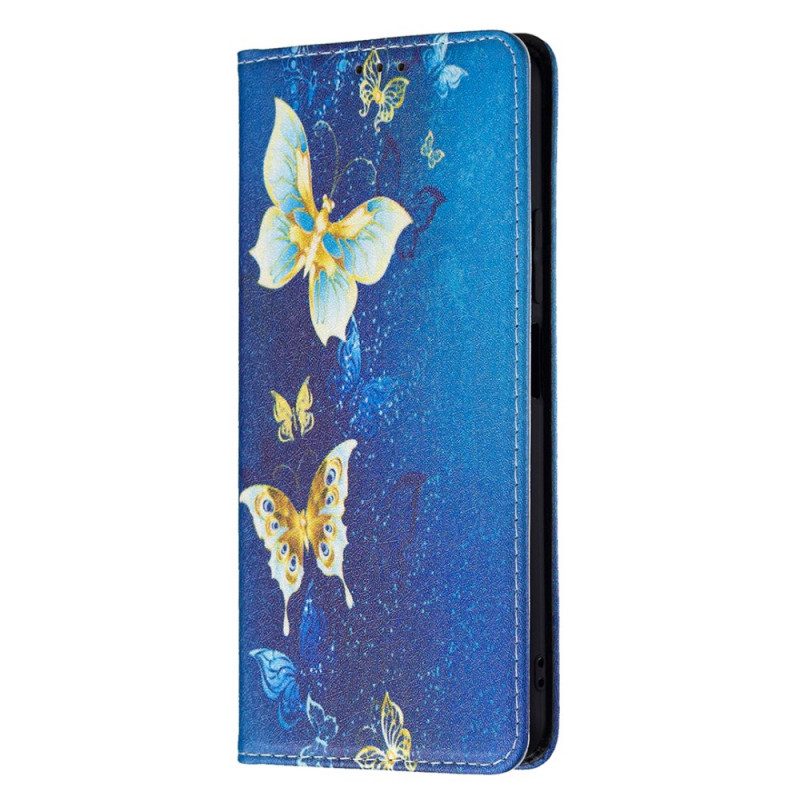 Folio-fodral För Xiaomi Mi 11 Lite 5G NE / Mi 11 Lite 4G / 5G Läderfodral Fjärilar