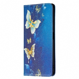Folio-fodral För Xiaomi Mi 11 Lite 5G NE / Mi 11 Lite 4G / 5G Läderfodral Fjärilar