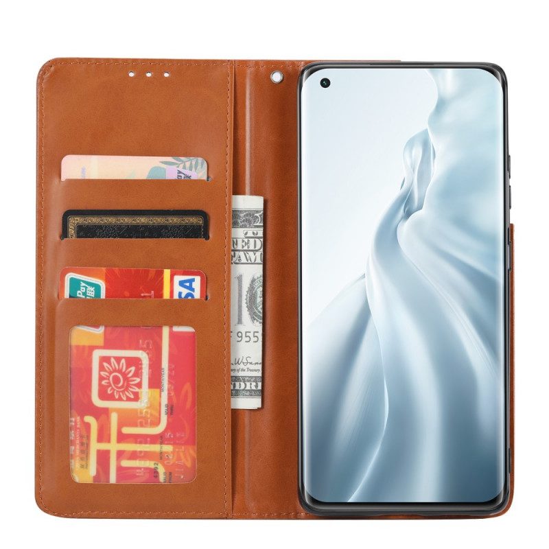 Folio-fodral För Xiaomi Mi 11 Lite 5G NE / Mi 11 Lite 4G / 5G Läderfodral Korthållare I Konstläder