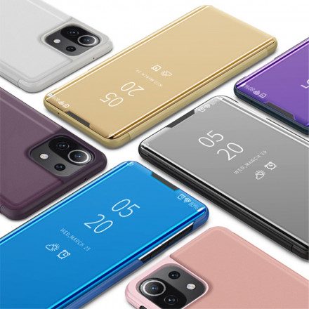 Folio-fodral För Xiaomi Mi 11 Lite 5G NE / Mi 11 Lite 4G / 5G Läderfodral Spegel