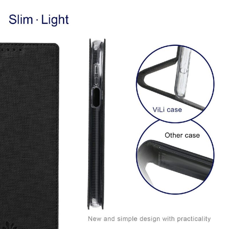Folio-fodral För Xiaomi Mi 11 Lite 5G NE / Mi 11 Lite 4G / 5G Läderfodral Texturerad Vili Dmx-serie