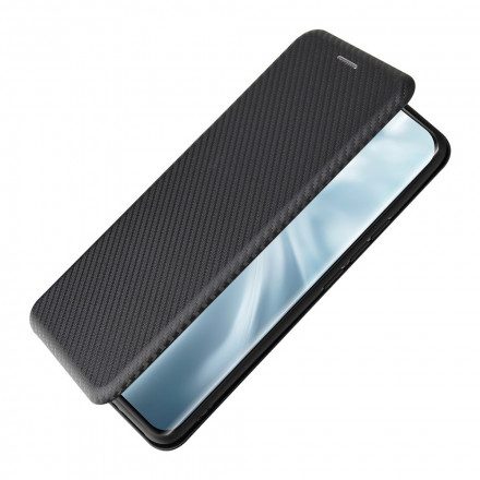 Folio-fodral För Xiaomi Mi 11 Pro Läderfodral Kolfiber Med Stödring