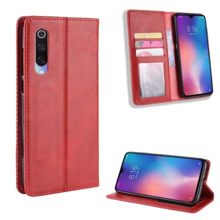 Folio-fodral För Xiaomi Mi 9 Läderfodral Vintage Stiliserad Lädereffekt