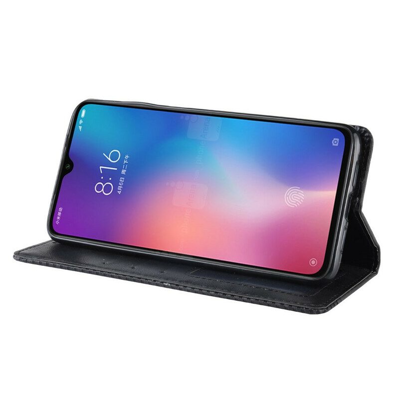 Folio-fodral För Xiaomi Mi 9 Lite Läderfodral Utformad Vintage Lädereffekt