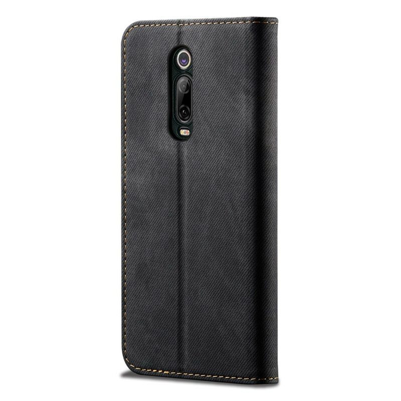 Folio-fodral För Xiaomi Mi 9T / Mi 9T Pro Läderfodral Denimtyg