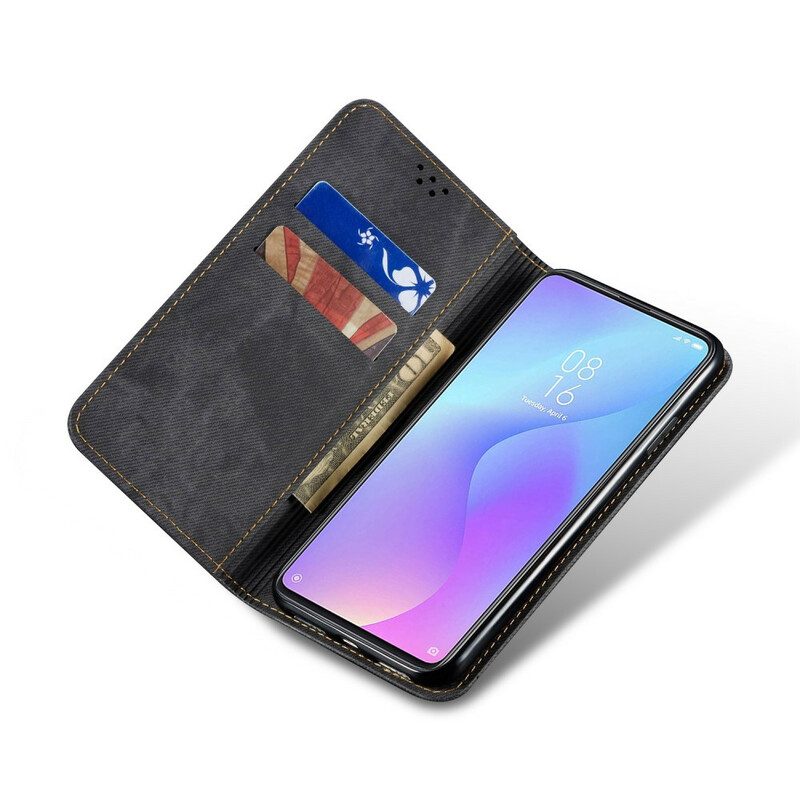 Folio-fodral För Xiaomi Mi 9T / Mi 9T Pro Läderfodral Denimtyg