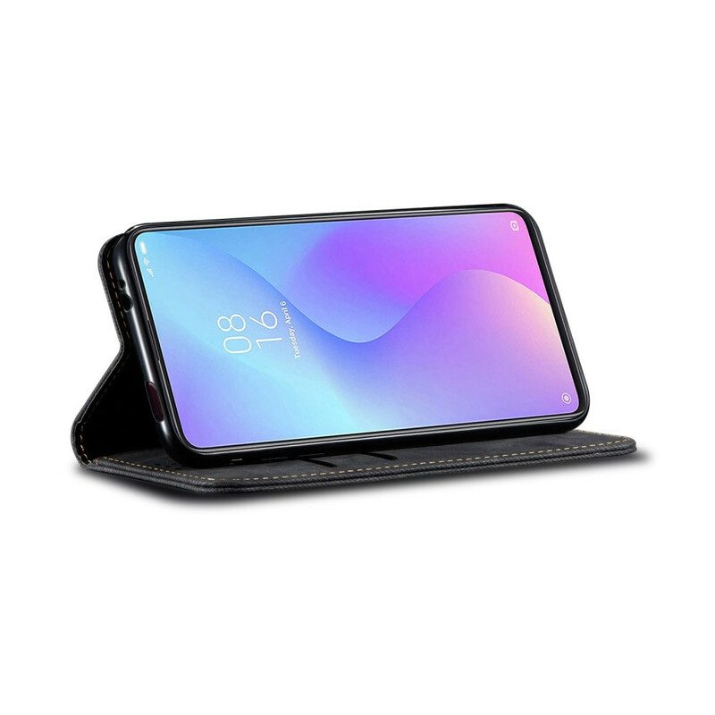 Folio-fodral För Xiaomi Mi 9T / Mi 9T Pro Läderfodral Denimtyg