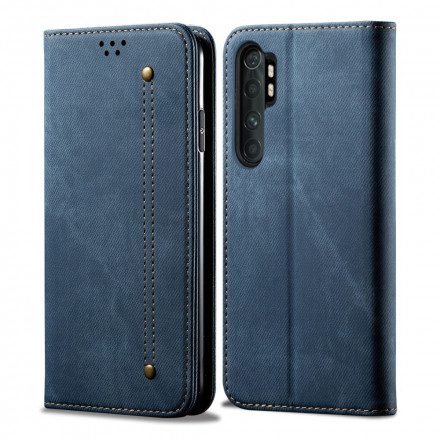 Folio-fodral För Xiaomi Mi Note 10 Lite Läderfodral Denimtyg