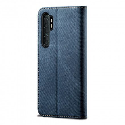 Folio-fodral För Xiaomi Mi Note 10 Lite Läderfodral Denimtyg