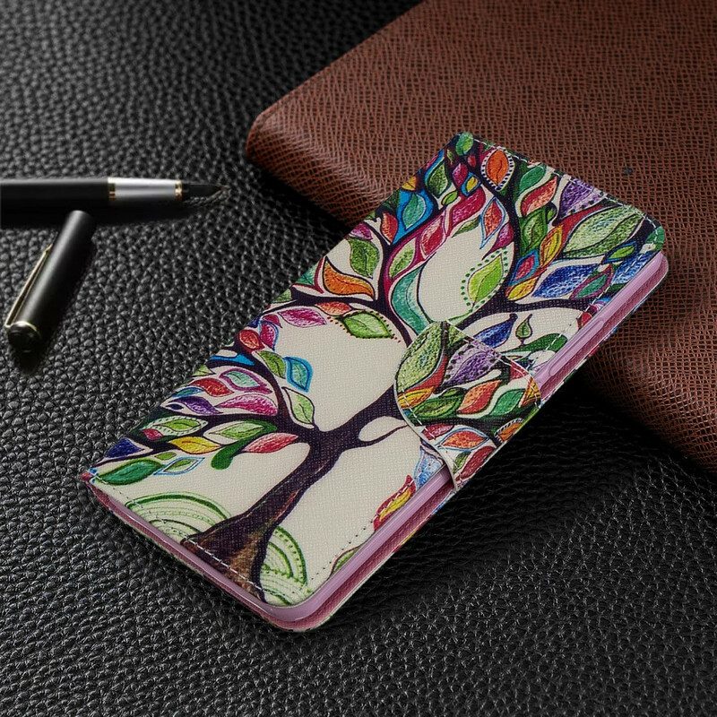 Folio-fodral För Xiaomi Mi Note 10 / 10 Pro Färgat Träd