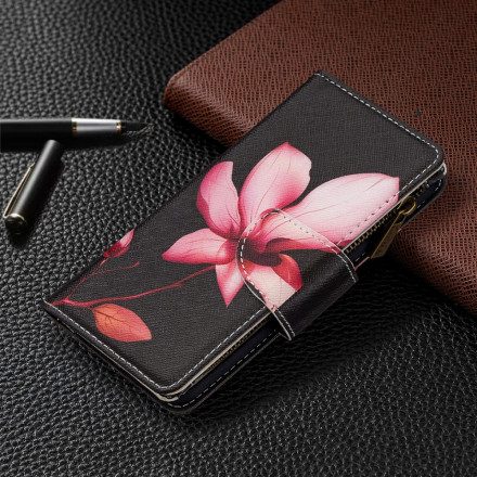 Folio-fodral För Xiaomi Mi Note 10 / 10 Pro Ficka Med Dragkedja För Blommor