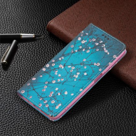 Folio-fodral För Xiaomi Redmi 10 Läderfodral Blommande Grenar