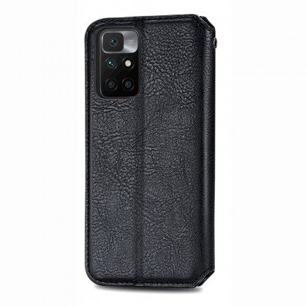 Folio-fodral För Xiaomi Redmi 10 Läderfodral Diamond Texture Lädereffekt