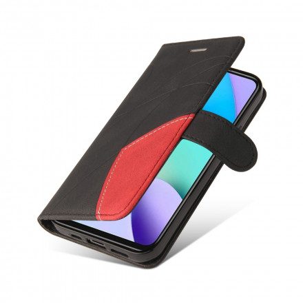 Folio-fodral För Xiaomi Redmi 10 Signatur Tvåfärgat Konstläder