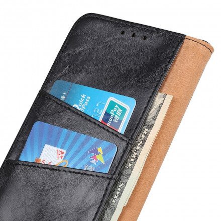 Folio-fodral För Xiaomi Redmi 10 Vändbart Delat Läderlås