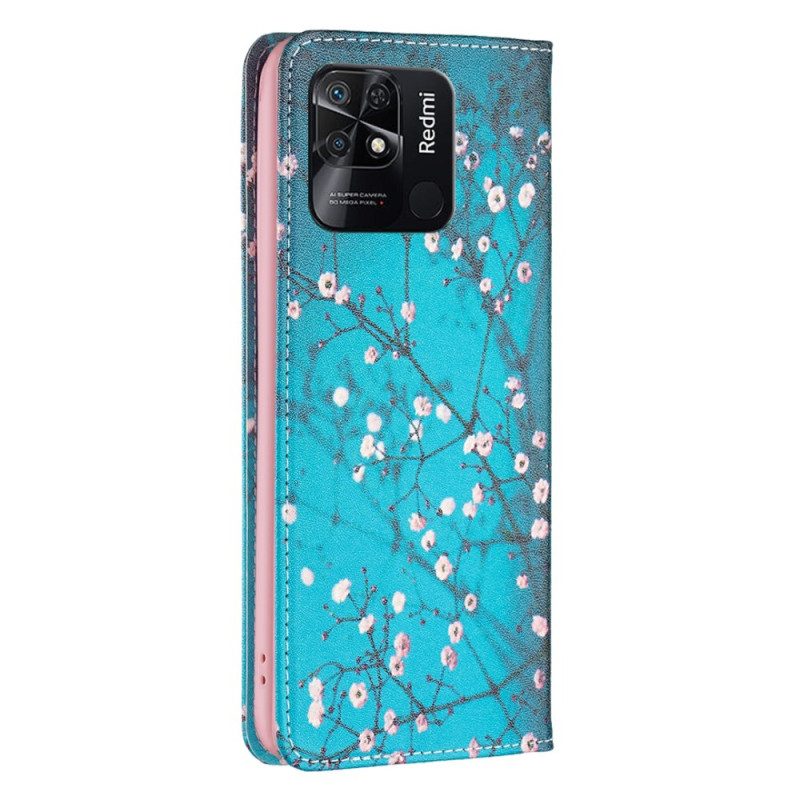 Folio-fodral För Xiaomi Redmi 10C Läderfodral Blomster