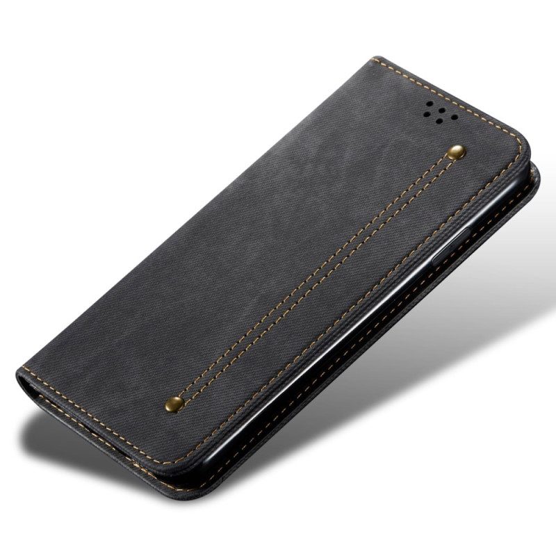 Folio-fodral För Xiaomi Redmi 10C Läderfodral Denimtyg