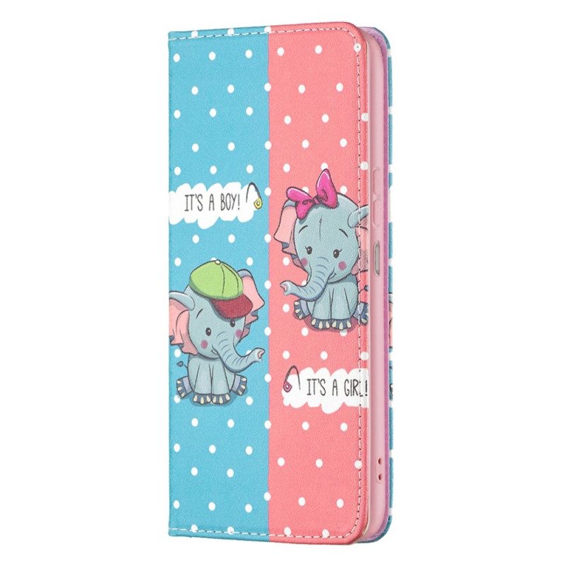 Folio-fodral För Xiaomi Redmi 10C Läderfodral Elefanter
