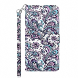 Folio-fodral För Xiaomi Redmi 10C Med Kedjar Paisley Strappy