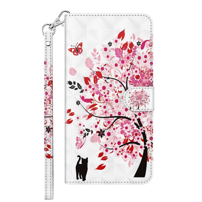 Folio-fodral För Xiaomi Redmi 10C Med Kedjar Thong Rose Tree