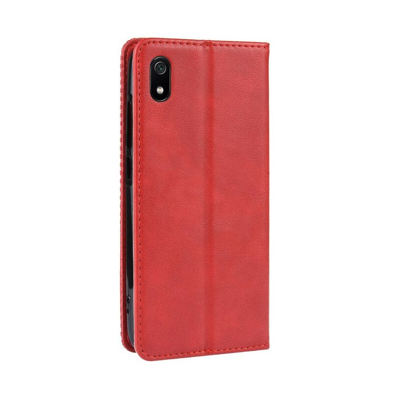 Folio-fodral För Xiaomi Redmi 7A Läderfodral Vintage Stiliserad Lädereffekt