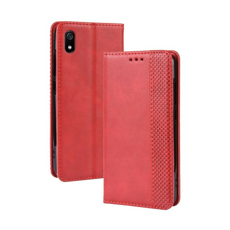 Folio-fodral För Xiaomi Redmi 7A Läderfodral Vintage Stiliserad Lädereffekt