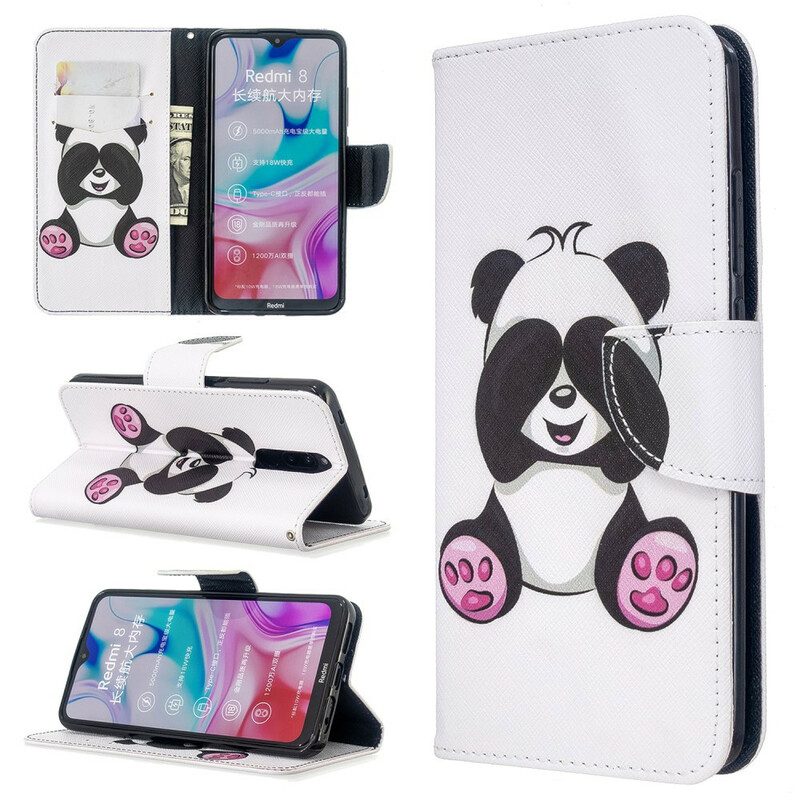 Folio-fodral För Xiaomi Redmi 8 Panda Kul