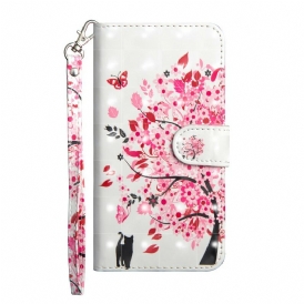 Folio-fodral För Xiaomi Redmi 8 Rosa Träd