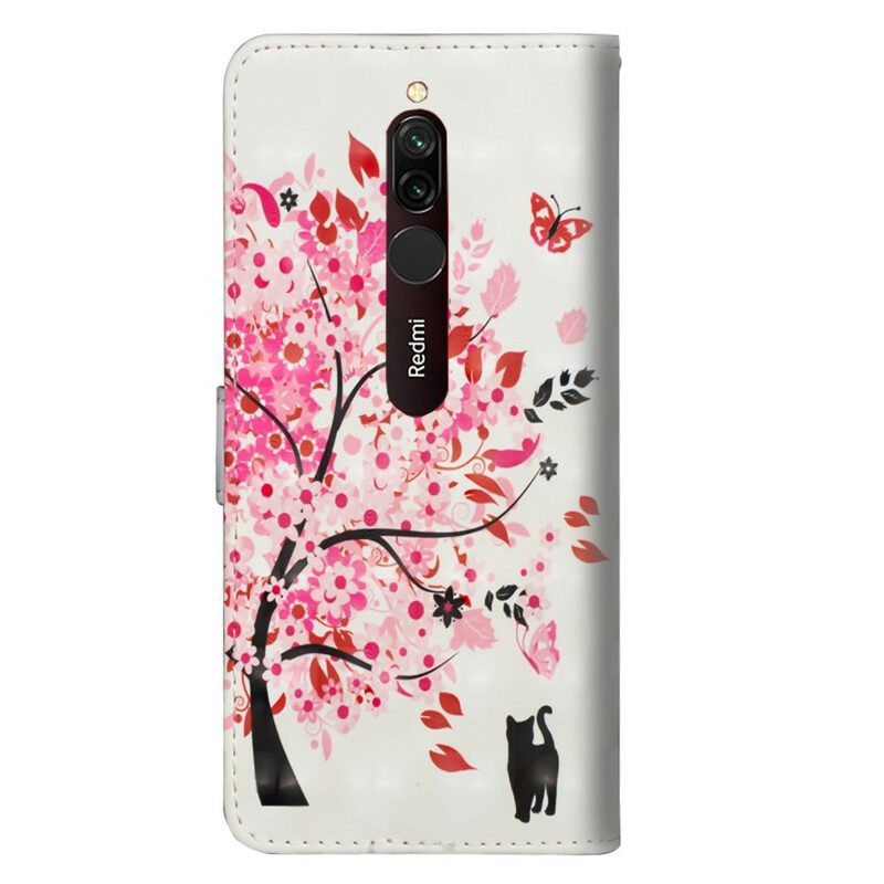 Folio-fodral För Xiaomi Redmi 8 Rosa Träd