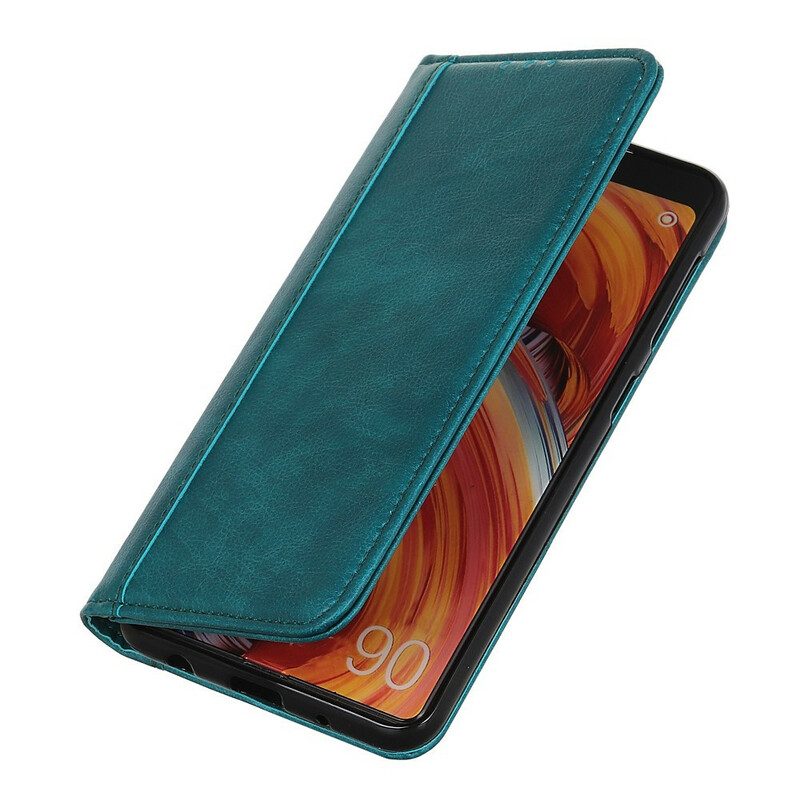 Folio-fodral För Xiaomi Redmi 9 Läderfodral Delad Litchi-läderversion