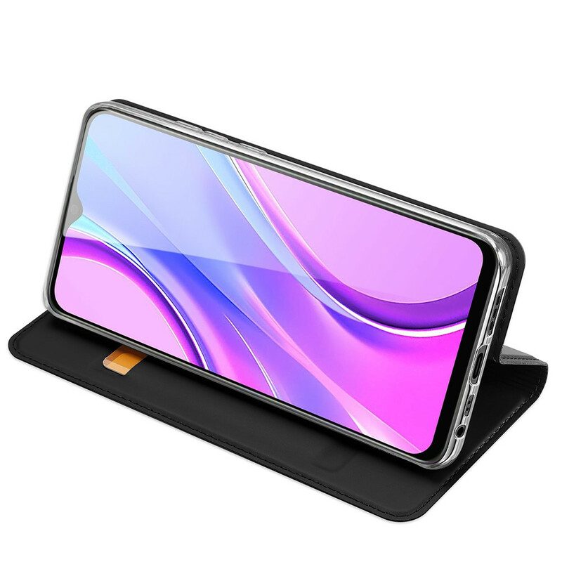 Folio-fodral För Xiaomi Redmi 9 Läderfodral Dux Ducis Pro Skin