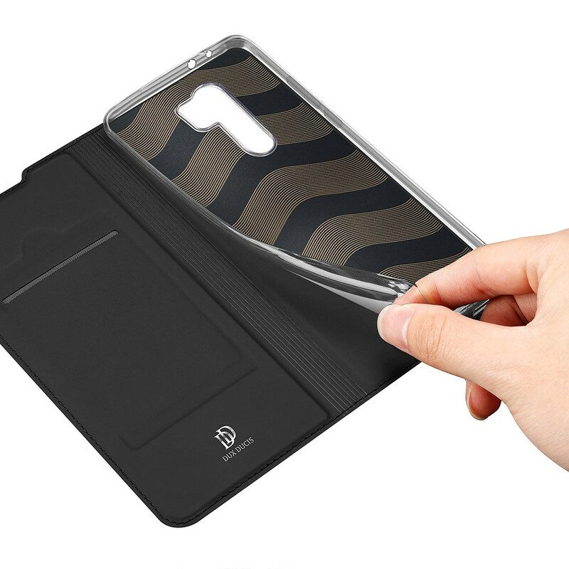 Folio-fodral För Xiaomi Redmi 9 Läderfodral Dux Ducis Pro Skin