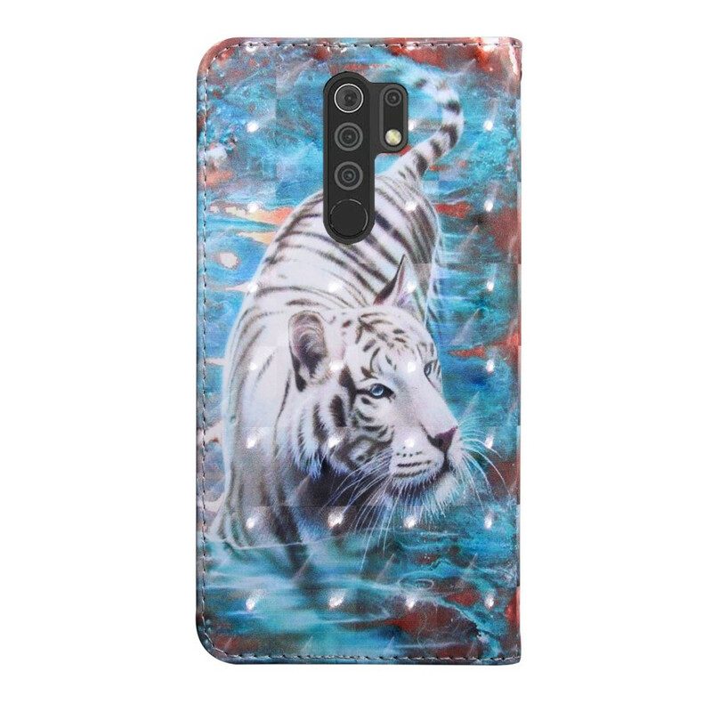 Folio-fodral För Xiaomi Redmi 9 Tiger I Vatten