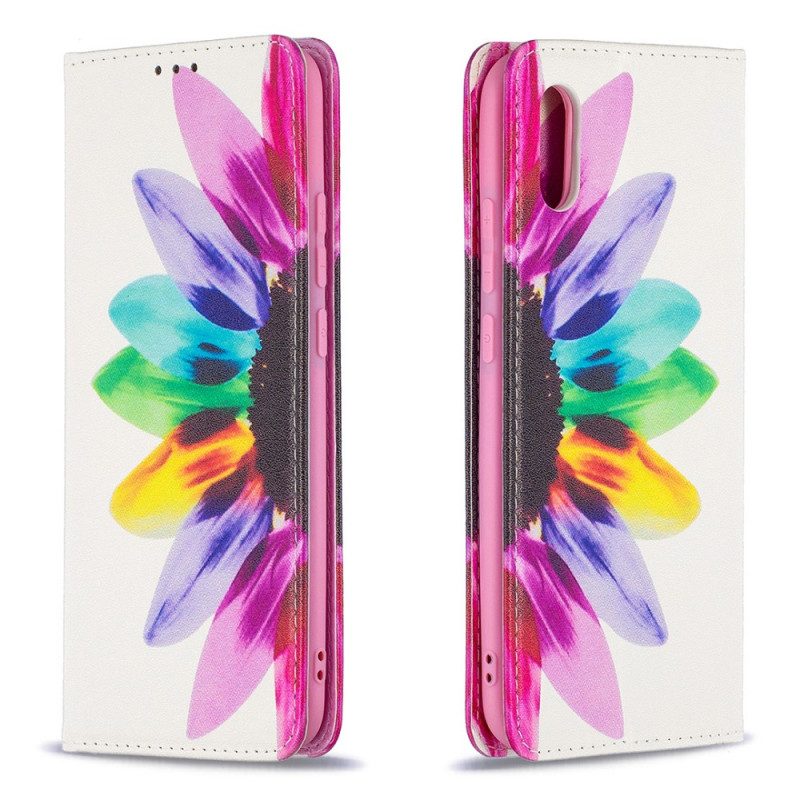 Folio-fodral För Xiaomi Redmi 9A Läderfodral Akvarellblomma