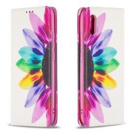 Folio-fodral För Xiaomi Redmi 9A Läderfodral Akvarellblomma