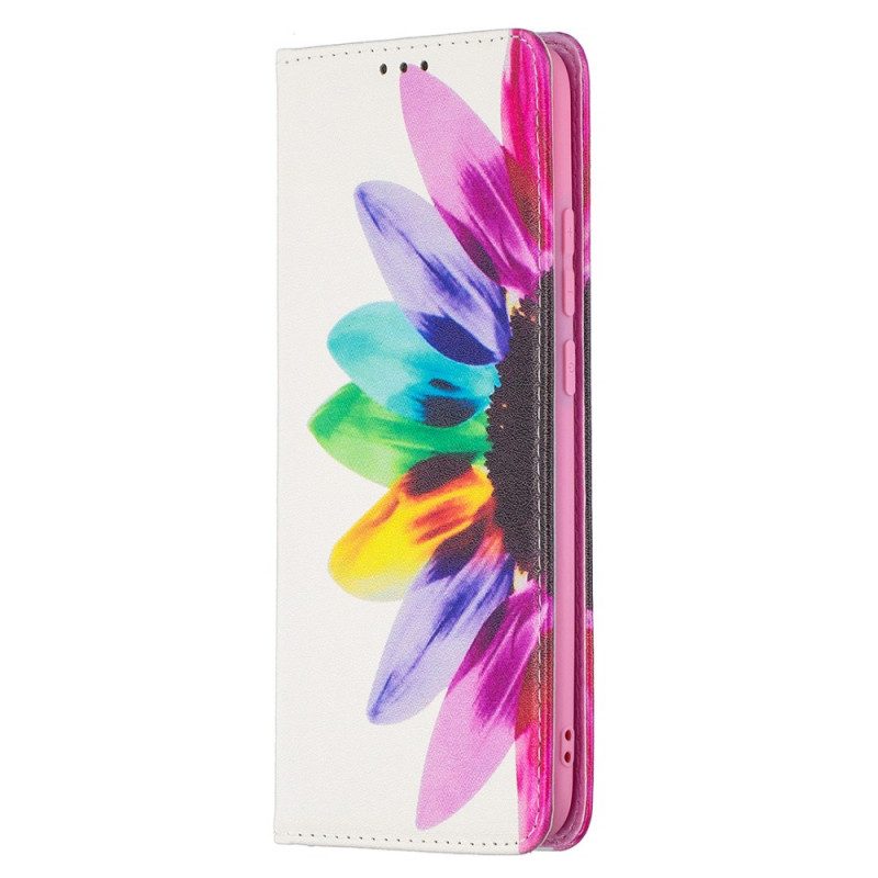 Folio-fodral För Xiaomi Redmi 9A Läderfodral Akvarellblomma