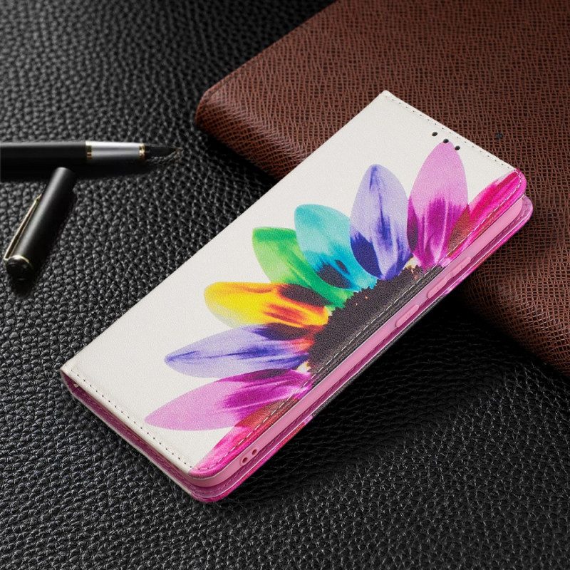 Folio-fodral För Xiaomi Redmi 9A Läderfodral Akvarellblomma