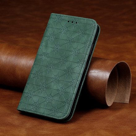 Folio-fodral För Xiaomi Redmi 9A Läderfodral Barockblommor