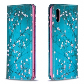 Folio-fodral För Xiaomi Redmi 9A Läderfodral Blommande Grenar