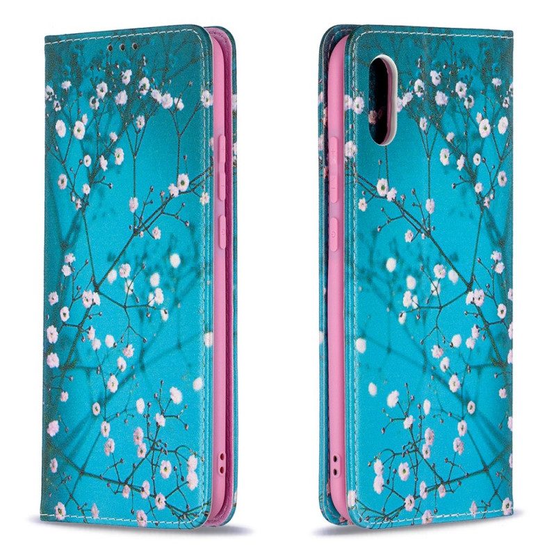 Folio-fodral För Xiaomi Redmi 9A Läderfodral Blommande Grenar