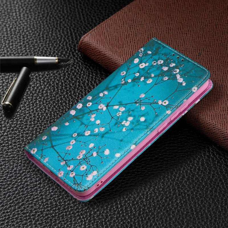 Folio-fodral För Xiaomi Redmi 9A Läderfodral Blommande Grenar