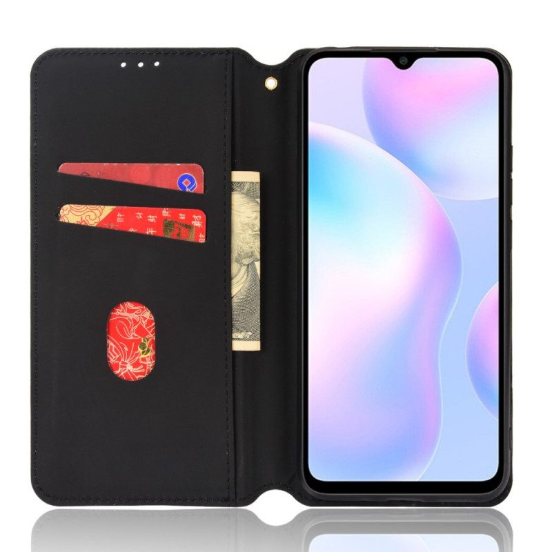 Folio-fodral För Xiaomi Redmi 9A Läderfodral Diamantlädereffekt