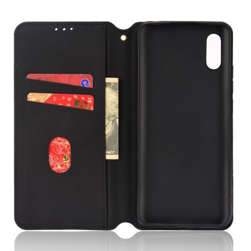 Folio-fodral För Xiaomi Redmi 9A Läderfodral Diamantlädereffekt