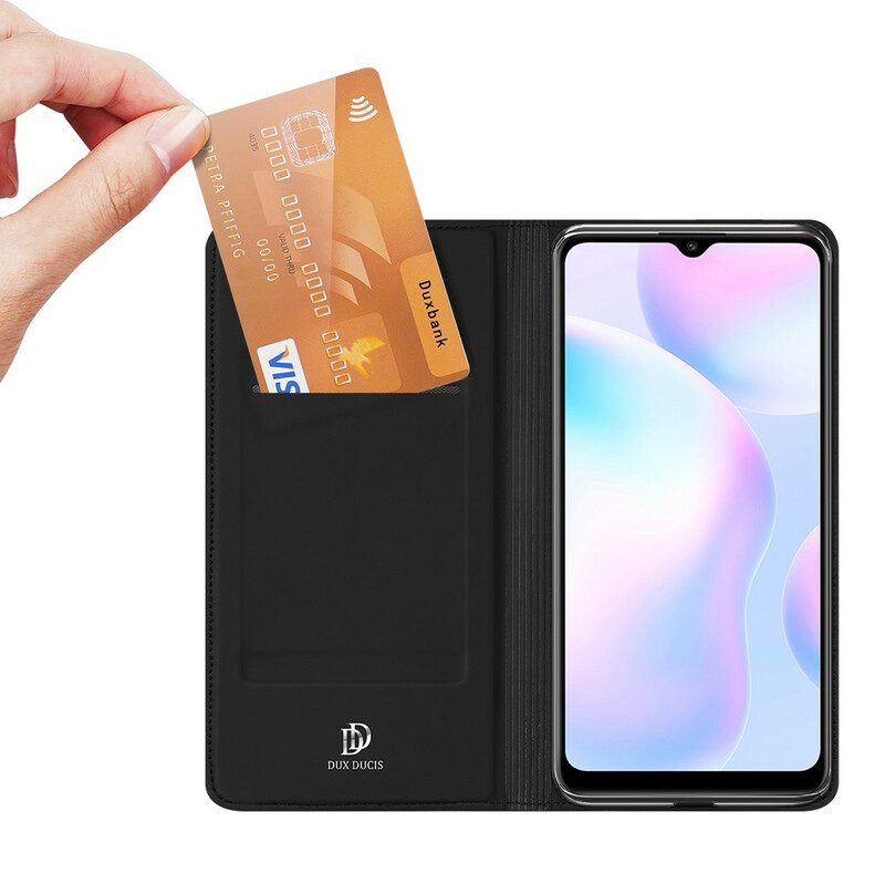 Folio-fodral För Xiaomi Redmi 9A Läderfodral Dux Ducis Pro Skin