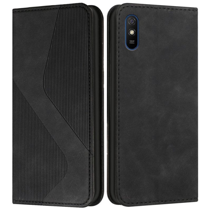 Folio-fodral För Xiaomi Redmi 9A Läderfodral S-design Läderstil