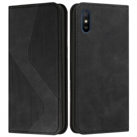 Folio-fodral För Xiaomi Redmi 9A Läderfodral S-design Läderstil