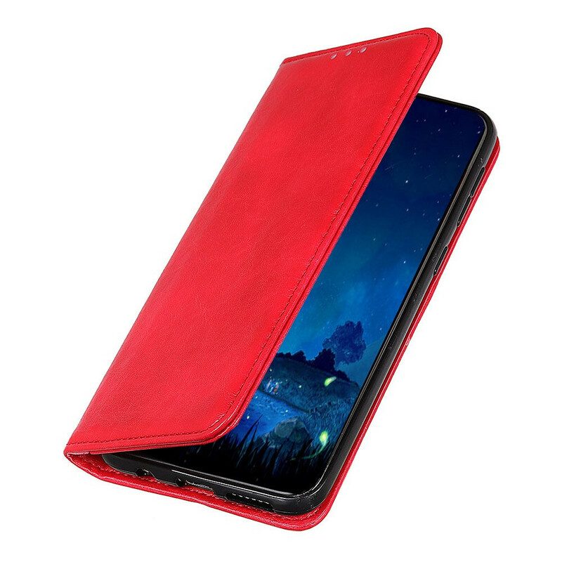 Folio-fodral För Xiaomi Redmi 9A Läderfodral Texturerat Delat Läder