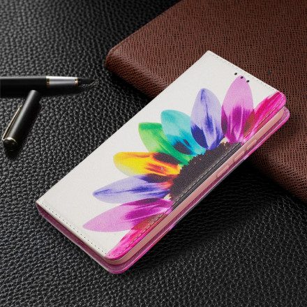 Folio-fodral För Xiaomi Redmi 9C Läderfodral Akvarellblomma